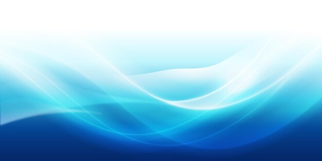 Abstract blue wavy with blurred light curved lines background