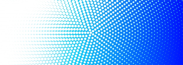 Abstract blue and white dotted banner background