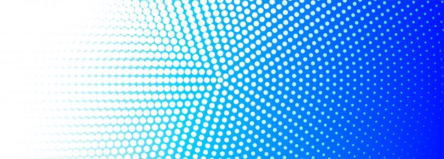 Abstract blue and white dotted banner background