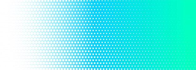 抽象的な青と白の点線のバナーの背景