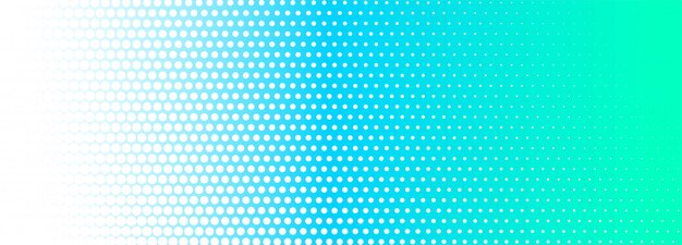 Abstract blue and white dotted banner background