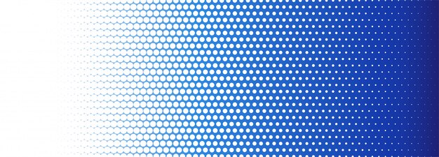 抽象的な青と白の点線のバナーの背景