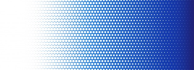 Abstract blue and white dotted banner background