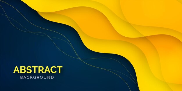 abstract blue and yellow Free vector modern style sale banner for social post layered style