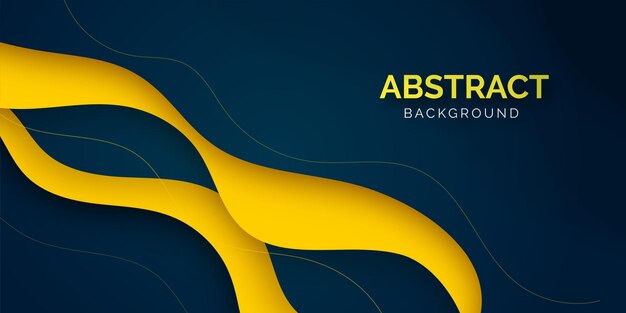 abstract blue and yellow Free vector modern style sale banner for social post layered style