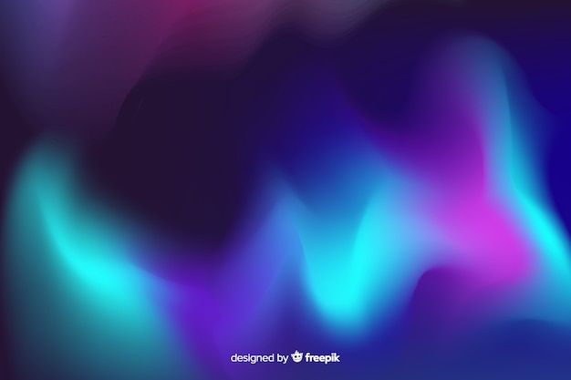 Free vector abstract blurred waves of northern lights
