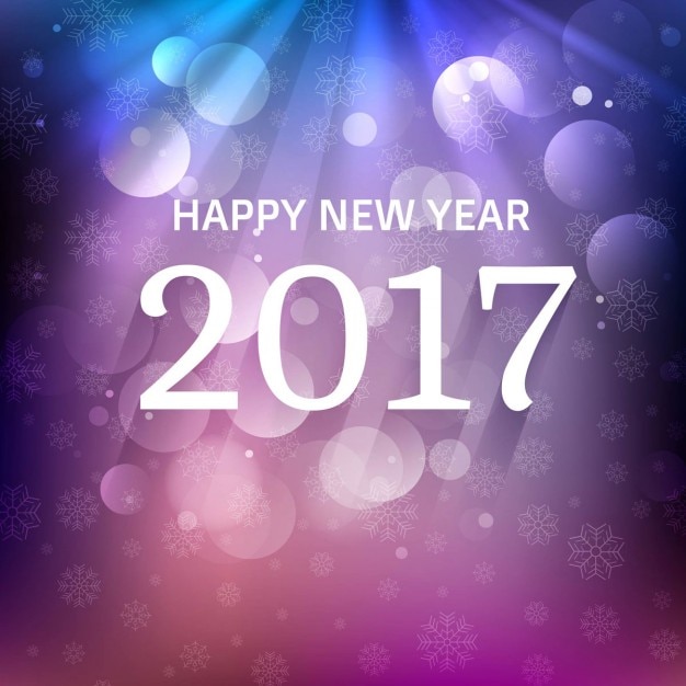 Free vector abstract bokeh background of 2017