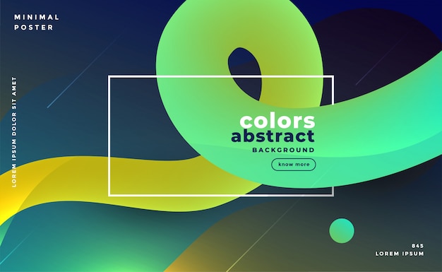 Abstract bright gradient fluid loop background