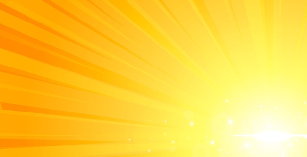 abstract and bright sun beam yellow background lines with starburst effect vector
