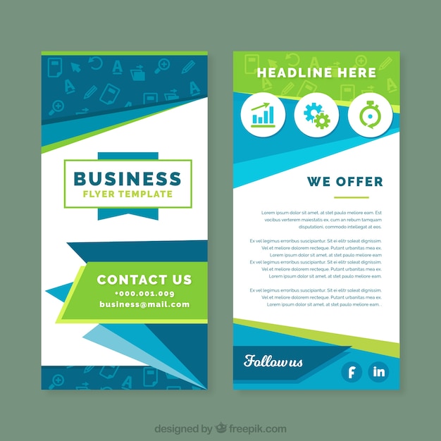 Free vector abstract brochure concept