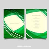 Vettore gratuito abstract design brochure in colore verde