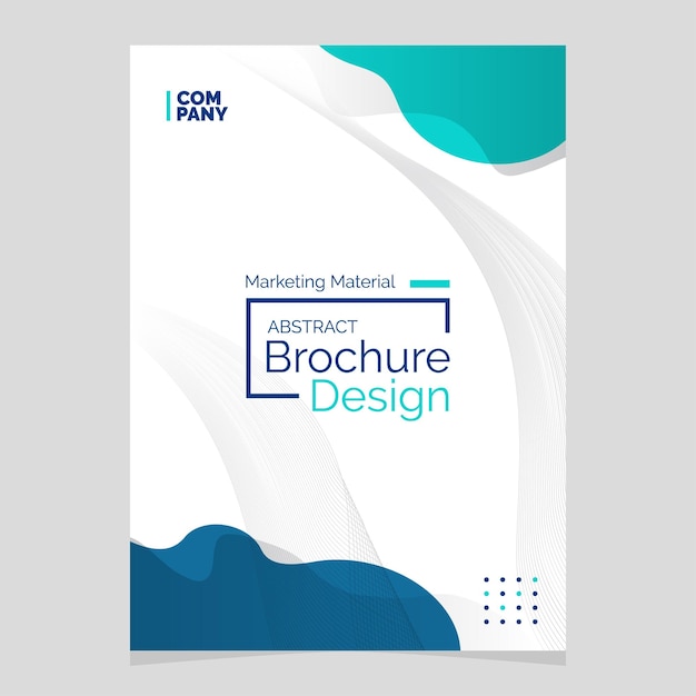 Abstract brochure design liquid shape blob design element marketing material