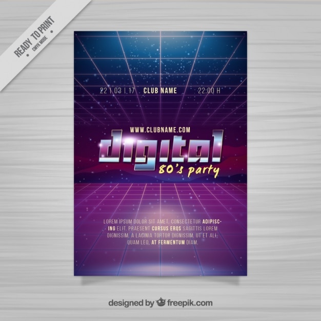 Free vector abstract brochure of eighties design