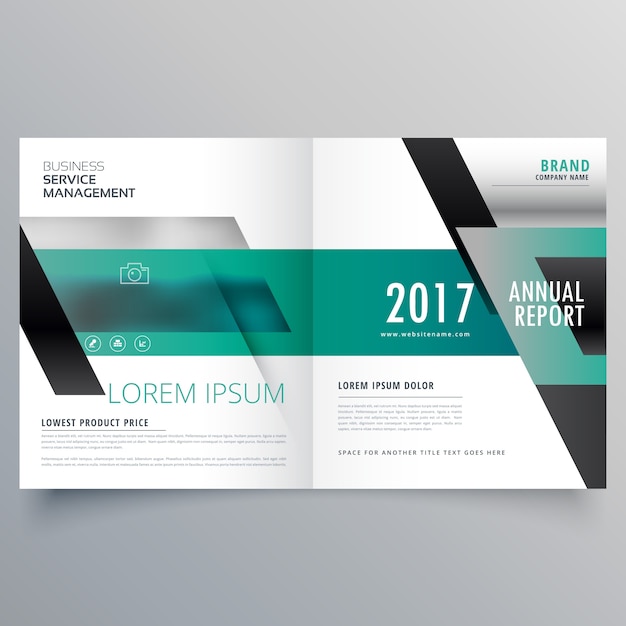 Abstract brochure with geometric shapes