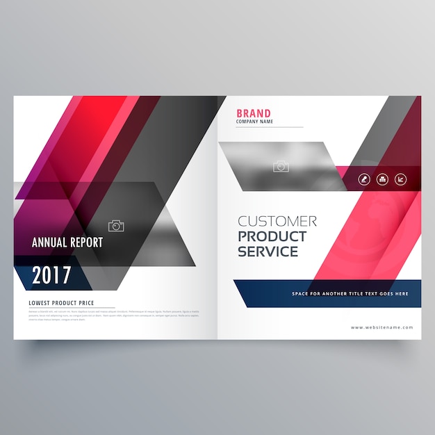 Abstract brochure with geometric shapes