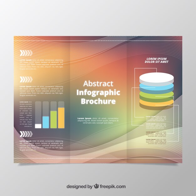 Abstract brochure with infographic