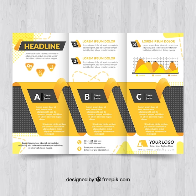 Free vector abstract brochure with original style