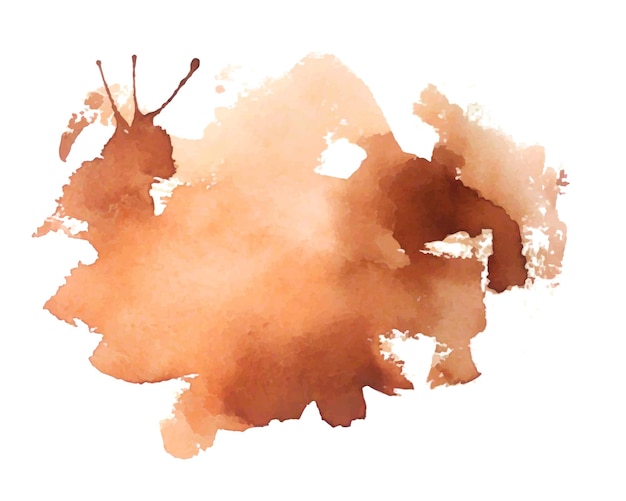 Abstract brown watercolor splash stain texture background