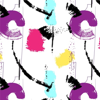 Abstract brush stroke purple and pink paint pattern