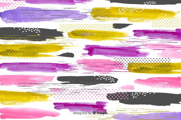 Free vector abstract brush strokes background