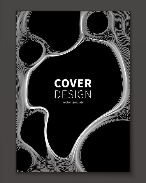 Free vector abstract bubble fluid cover template