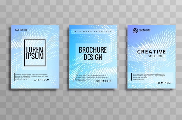 Abstract buisness brochure template set design