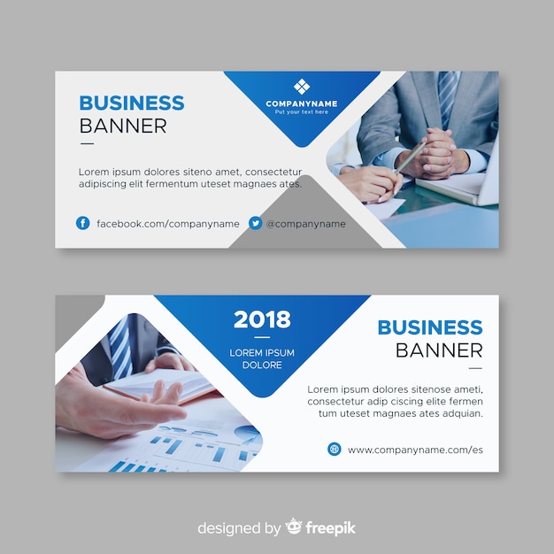 Free vector abstract business banners