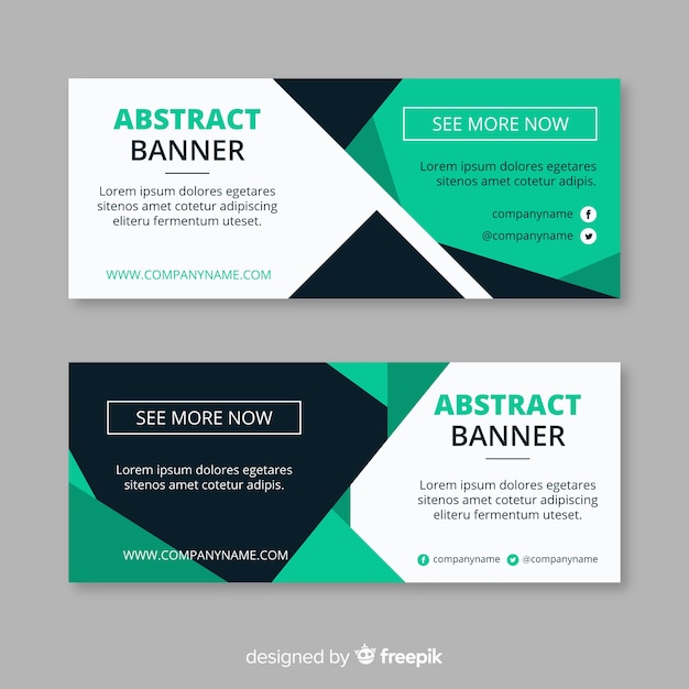 Free vector abstract business banners