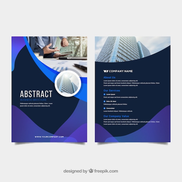 Abstract business brochure in a5 size