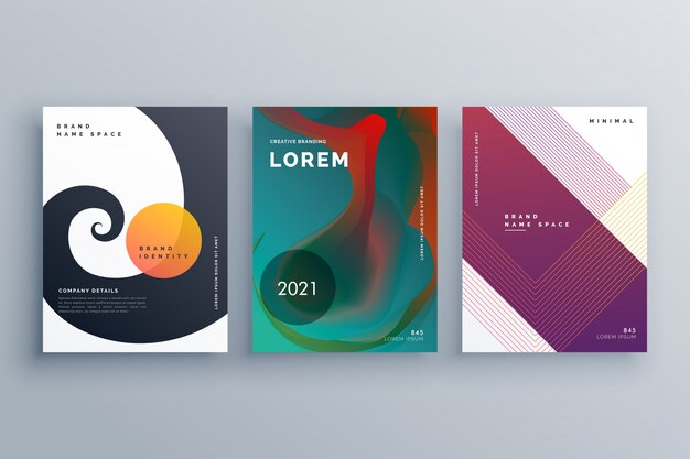 abstract business brochure design set in creative style