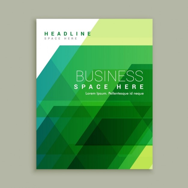 Abstract business brochure template in green color