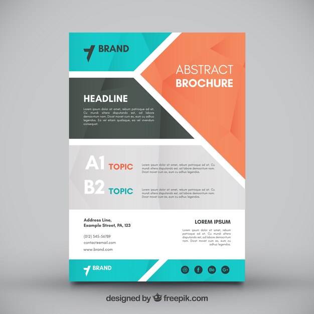 Free vector abstract business brochure template