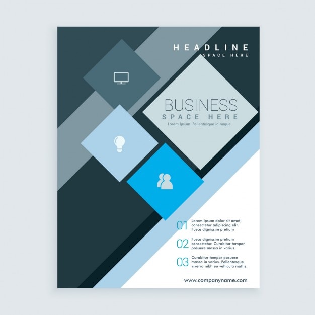 Free vector abstract business brochure with squares