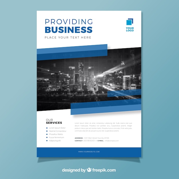 Free vector abstract business brochure