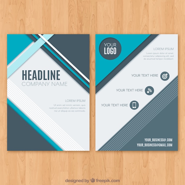 Free vector abstract business brochure