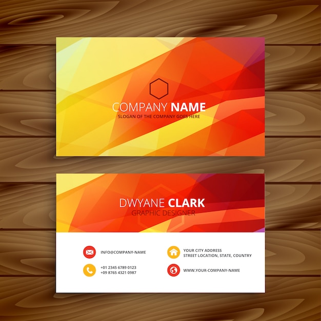 Free vector abstract business card abstract