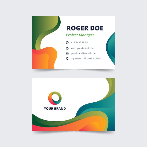 Abstract business card collection template