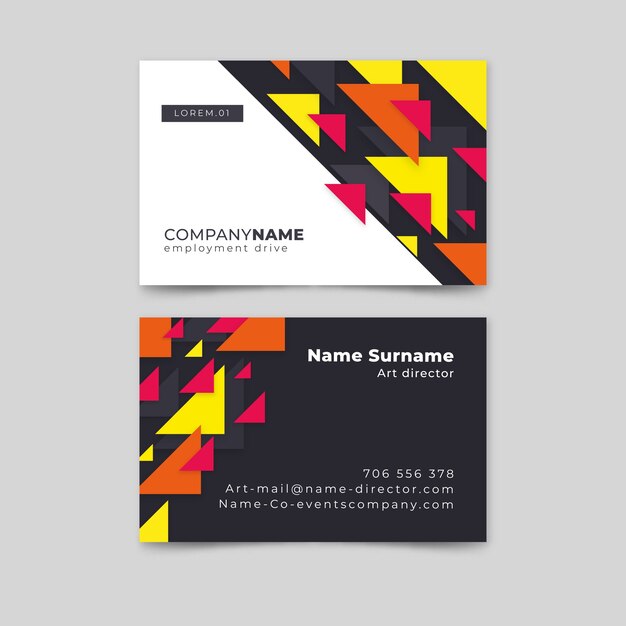 Abstract business card collection