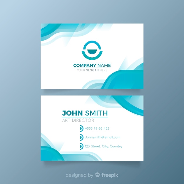 Free vector abstract business card for company