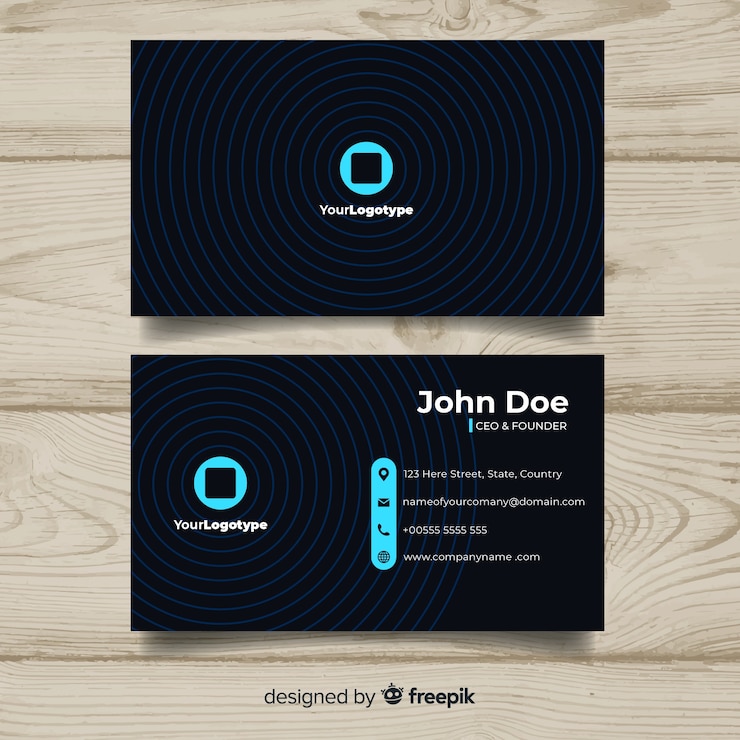 Free Vector abstract business card concept