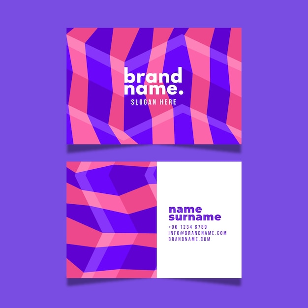 Free vector abstract business card concept