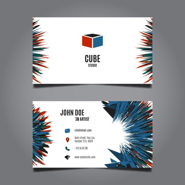 Free vector abstract business card design