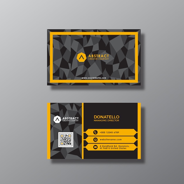 Free vector abstract business card design