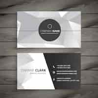 Free vector abstract business card in gray