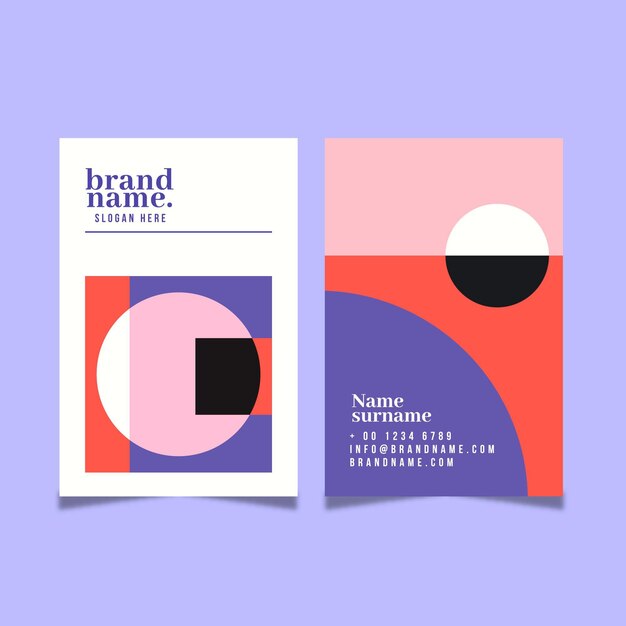 Abstract business card pack template