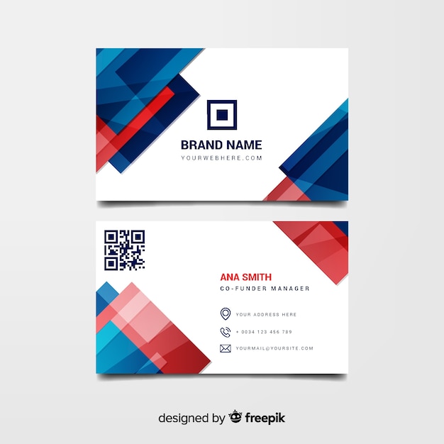 Free vector abstract business card presentation