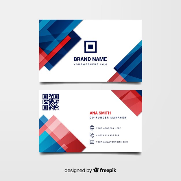 Abstract business card presentation