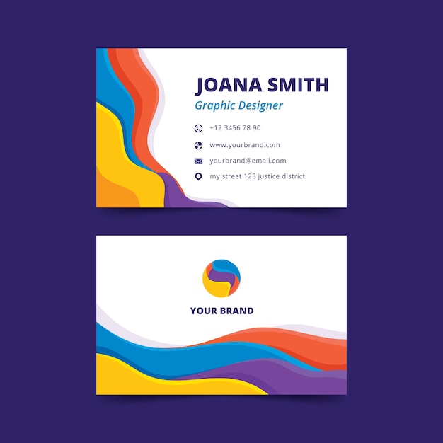 Free vector abstract business card set template