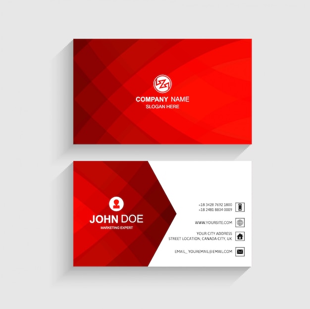 Free vector abstract business card template beautiful design