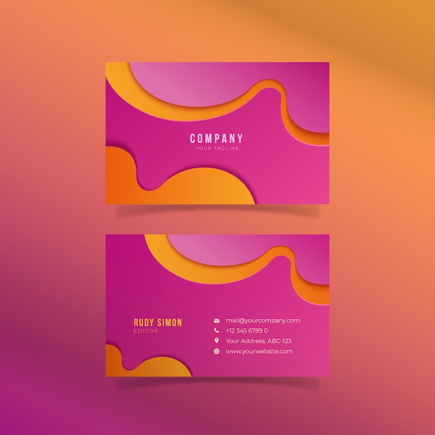 Free vector abstract business card template collection